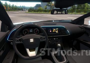 Seat Leon version 2.2.1 for Euro Truck Simulator 2 (v1.46.x, 1.47.x)