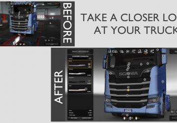 Service Menu View Changer Mod version 1.0 for Euro Truck Simulator 2 (v1.36.x)