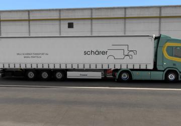 Shärer Transport AG skin pack for Scania R and Krone Profiliner v1.0 for Euro Truck Simulator 2 (v1.40.x, 1.41.x)