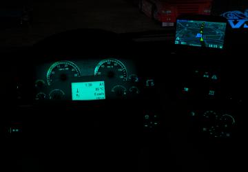 Blue Dashboard Lighting for Volvo FH16 2009 v1.0 for Euro Truck Simulator 2 (v1.39.x, 1.40.x)