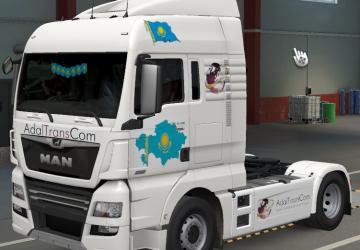 AdalTransCom Skin for MAN TGX version 1.0 for Euro Truck Simulator 2 (v1.43.x)