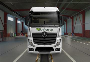 Agro Tech Skin for Mercedes Actros MP4 version 1.0 for Euro Truck Simulator 2 (v1.31.x, - 1.42.x)