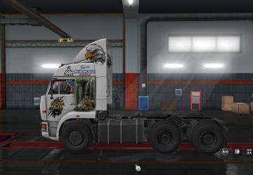 Amur Tiger Skin for KamAZ 6460/65117/65201/5460/43118 v1.2 for Euro Truck Simulator 2 (v1.33.x, - 1.36.x)