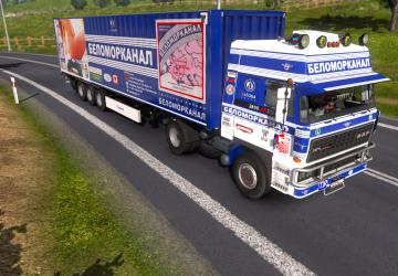 Belomorkanal Skin for DAF F241 and Krone Dry Liner v1.0 for Euro Truck Simulator 2 (v1.35.x, - 1.37.x)