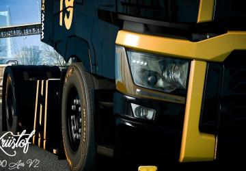 Bernis 100 Ans Skin for Renault T Range version 2.0 for Euro Truck Simulator 2 (v1.35.x, 1.36.x)