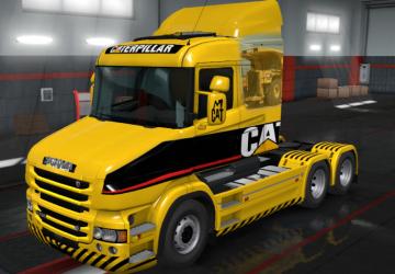 Caterpillar Skin for Scania T version 1.0 for Euro Truck Simulator 2 (v1.26.x, - 1.36.x)