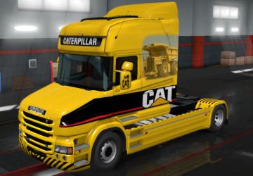 Caterpillar Skin for Scania T version 1.0 for Euro Truck Simulator 2 (v1.26.x, - 1.36.x)
