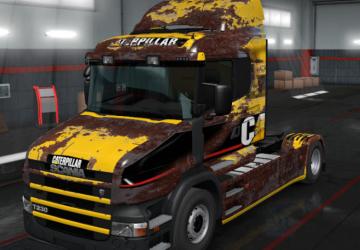 Caterpillar Skin for Scania T version 1.0 for Euro Truck Simulator 2 (v1.26.x, - 1.36.x)