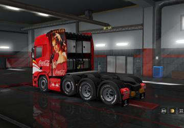 Coca Cola Skin for Scania R&S 2016 and Own Trailer v1.0 for Euro Truck Simulator 2 (v1.32.x, - 1.35.x)