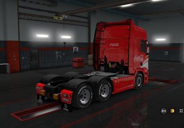 Coca Cola Skin for Scania R&S 2016 and Own Trailer v1.0 for Euro Truck Simulator 2 (v1.32.x, - 1.35.x)