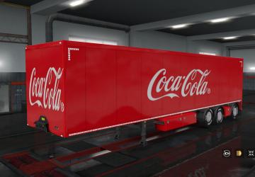 Coca Cola Skin for Scania R&S 2016 and Own Trailer v1.0 for Euro Truck Simulator 2 (v1.32.x, - 1.35.x)