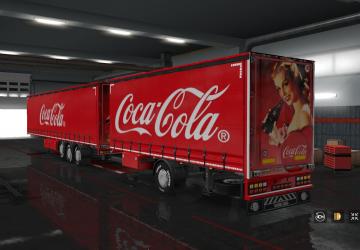 Coca Cola Skin for Scania R&S 2016 and Own Trailer v1.0 for Euro Truck Simulator 2 (v1.32.x, - 1.35.x)