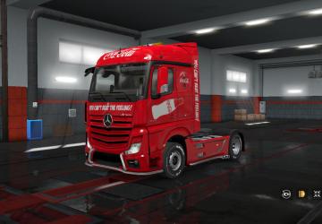 Coca Cola Summer 2019 Skin for Mercedes Benz Actros MP4 v1.0 for Euro Truck Simulator 2 (v1.28.x, - 1.35.x)