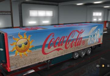 Coca Cola Summer 2019 Skin for Krone Trailer v1.0 for Euro Truck Simulator 2 (v1.32.x, - 1.35.x)