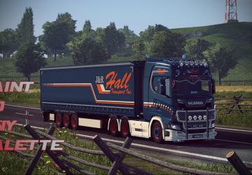 J&R Hall Skin Combo for Scania S+Krone version 1.2.0 for Euro Truck Simulator 2 (v1.35.x, 1.36.x)
