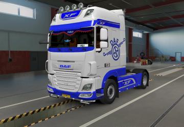DAF XF Euro Blue Skin version 1.1 for Euro Truck Simulator 2 (v1.41.x)