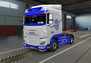 DAF XF Euro Blue Skin version 1.1 for Euro Truck Simulator 2 (v1.41.x)