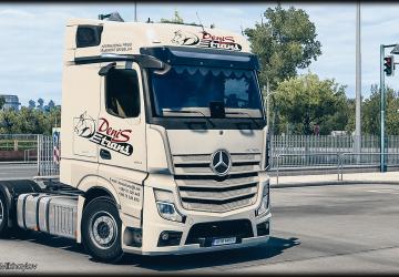 Denis Trans Skin for Mercedes-Benz Actros MP5 v1.0 for Euro Truck Simulator 2 (v1.38.x, - 1.40.x)