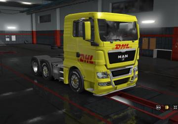 Skin «DHL» for MAN TGX version 1.0 for Euro Truck Simulator 2 (v1.28.x, - 1.34.x)