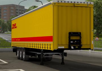 DHL Skin (Old) for Krone ProfiLiner version 1.0 for Euro Truck Simulator 2 (v1.35.x, 1.36.x)