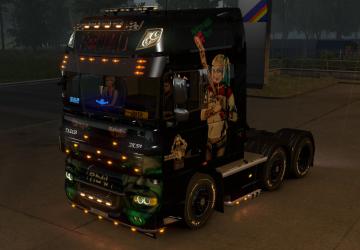 DAF 105 XF Suicide Squad Skin version 1.0 for Euro Truck Simulator 2 (v1.35.x)