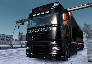 DAF XF 105 Black Devil Skin version 1.0 for Euro Truck Simulator 2 (v1.35.x)