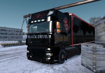 DAF XF 105 Black Devil Skin version 1.0 for Euro Truck Simulator 2 (v1.35.x)