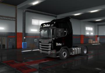 Scania S&R Next Gen DELKO Skin version 1.1 for Euro Truck Simulator 2 (v1.36.x)