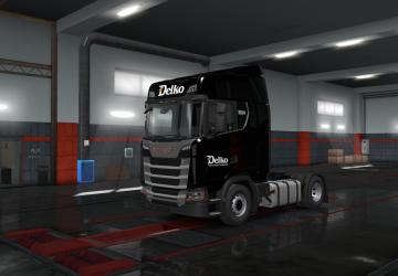 Scania S&R Next Gen DELKO Skin version 1.1 for Euro Truck Simulator 2 (v1.36.x)
