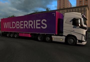 Wildberries Standard Trailer Skin version 1.0 for Euro Truck Simulator 2 (v1.38.x)