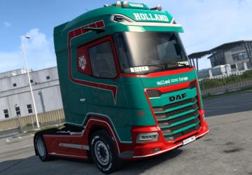 Dutch Style Skin for DAF 2021 XG+ version 1.0 for Euro Truck Simulator 2 (v1.40.x)