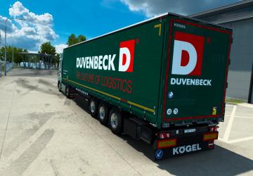 Duvenbeck Logistic Skin for MAN TGX E6 and Kogel v1.0 for Euro Truck Simulator 2 (v1.43.x)
