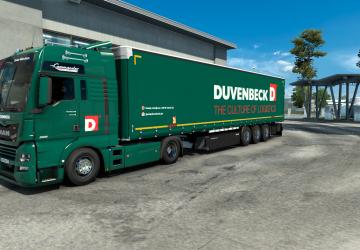 Duvenbeck Logistic Skin for MAN TGX E6 and Kogel v1.0 for Euro Truck Simulator 2 (v1.43.x)