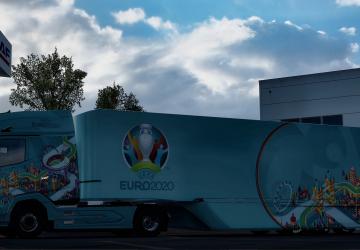 Euro 2020 Skin for DAF 2021 and AeroDynamic Trailer v1.0 for Euro Truck Simulator 2 (v1.40.x, 1.41.x)