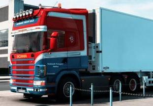 Ex Hanstholm Container Transport Skin for Scania R4 by RJL v1.0 for Euro Truck Simulator 2 (v1.43.x)