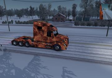 Fire Skin for Volvo VNL670 version 1.0 for Euro Truck Simulator 2 (v1.35.x, 1.36.x)