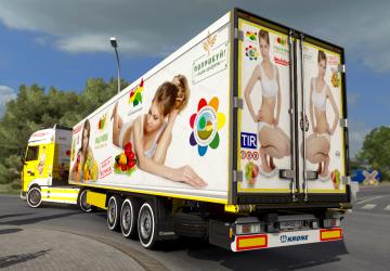 Fruits Skin for DAF XF Euro 6 and Krone Cool Liner v1.0 for Euro Truck Simulator 2 (v1.35.x, - 1.37.x)