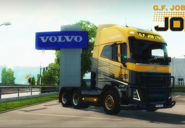 G.F. JOB ltd Skin for Volvo FH 2012 version 1.0.1 for Euro Truck Simulator 2 (v1.35.x, - 1.40.x)