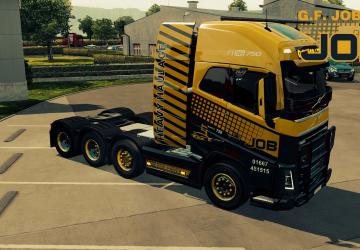 G.F. JOB ltd Skin for Volvo FH 2012 version 1.0.1 for Euro Truck Simulator 2 (v1.35.x, - 1.40.x)