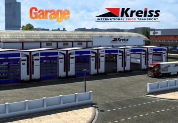 Kreiss Company Skin Garage version 1.0 for Euro Truck Simulator 2 (v1.39.x, - 1.42.x)