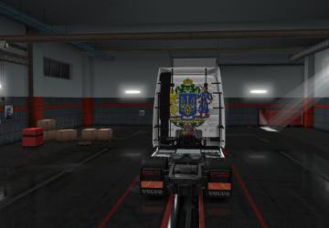 Ukraine Coat of Arms Skin for Volvo FH 2012 v1.0 for Euro Truck Simulator 2 (v1.35.x, - 1.38.x)