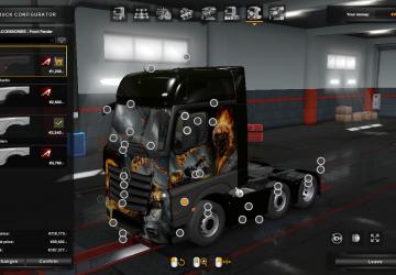 Ghost Rider 2 Skin for Mercedes Actros MP4 v1.0 for Euro Truck Simulator 2 (v1.35.x, 1.36.x)