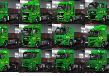 GRUZOVICHKOFF Skin MEGAPACK version 1.0 for Euro Truck Simulator 2 (v1.35.x)