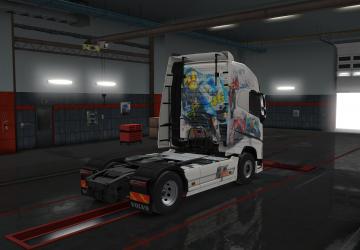 Hawkins Logistics Skin for Volvo FH version 1.0 for Euro Truck Simulator 2 (v1.32.x, - 1.35.x)