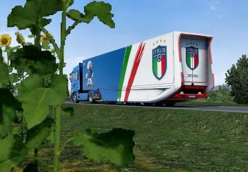 Italie Euro 2020 Skin for Renault T and AeroDynamic Trailer v1.0 for Euro Truck Simulator 2 (v1.39.x, - 1.41.x)