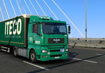 Skin ITECO Corporation for MAN TGA by MADster v1.5 for Euro Truck Simulator 2 (v1.40.x)