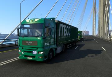 Skin ITECO Corporation for MAN TGA by MADster v1.5 for Euro Truck Simulator 2 (v1.40.x)