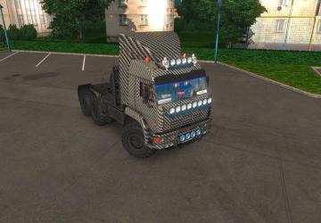 KAMAZ Carbon Skin for Kamaz-43-63-65 Offroad v1.0 for Euro Truck Simulator 2 (v1.32.x, - 1.34.x)
