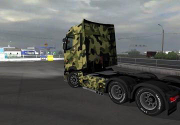 Camouflage Skin for Renault Range T version 1.0 for Euro Truck Simulator 2 (v1.35.x, 1.36.x)