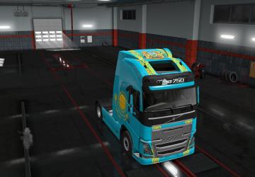 Kazakhstan Skin for Volvo FH 2012 version 1.0 for Euro Truck Simulator 2 (v1.35.x, - 1.43.x)